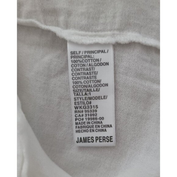 James Perse White & Grey Racerback Tank Top Women's Size 1 - Picture 3 of 5